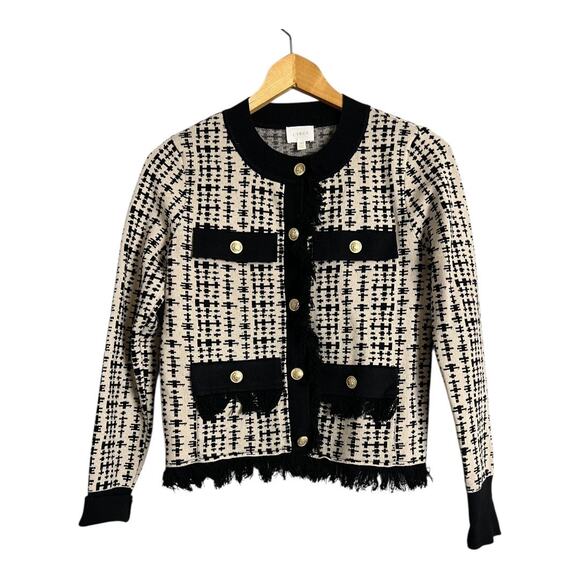 Cyrus Long Sleeve Tweed Cardigan Blazer Jacket XS Preppy Office Brunch - Picture 1 of 7